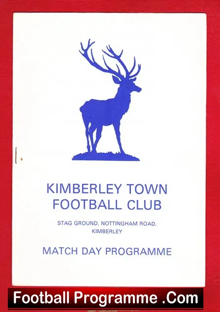 Kimberley Town v Clipstone 1984 Match Day Football Programme