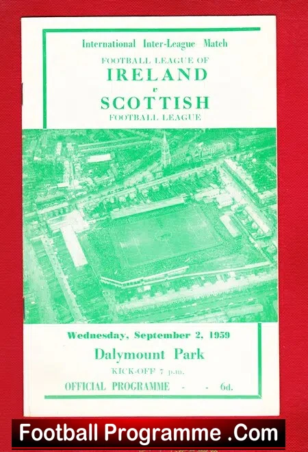 League Of Ireland v Scottish League 1959 – at Dalymount Park