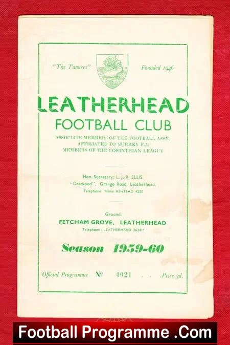 Leatherhead v Dagenham 1959