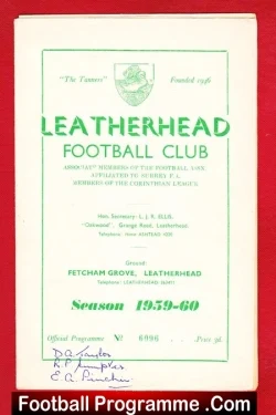 Leatherhead v Edgware Town 1960