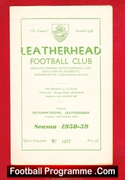 Leatherhead v Maidenhead United 1958