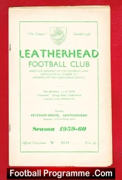 Leatherhead v Redhill 1959