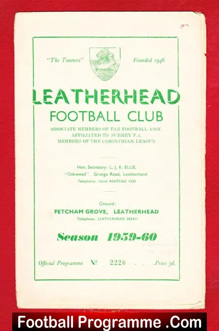 Leatherhead v Wembley 1959