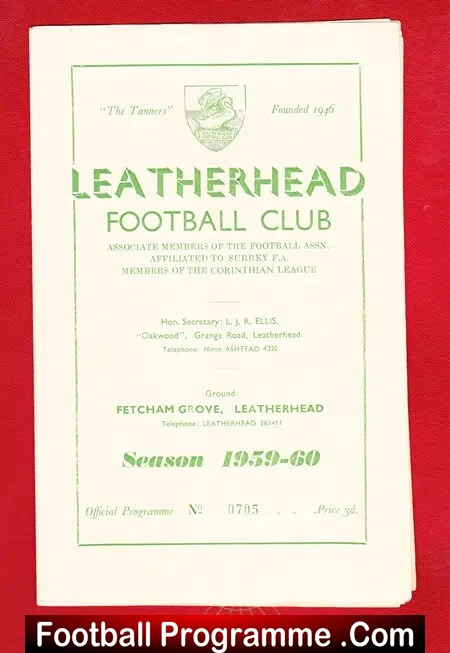 Leatherhead v Wokingham 1959