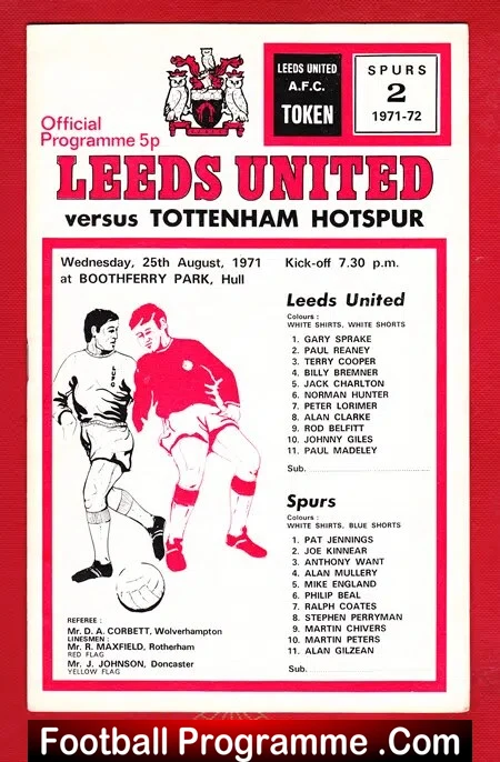 Leeds United v Tottenham 1971