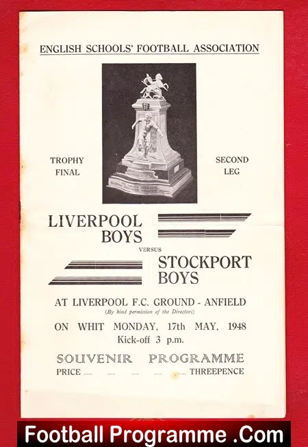 Liverpool Boys v Stockport Boys 1948 – Schoolboys Cup Final