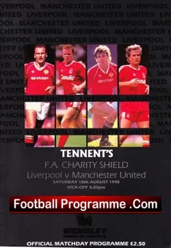 Liverpool v Manchester United 1990 - Charity Shield Wembley 90 - football programme