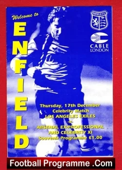 Los Angeles Exiles v Arsenal 1993 – America USA + Rod Stewart