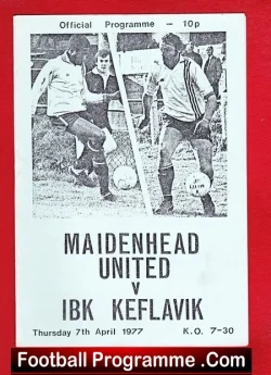 Maidenhead United v IBK Keflavik 1977 – Iceland Football Team