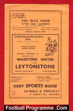 Maidstone United v Leytonstone 1964 - Plus Official Pass Ticket - football memorabilia