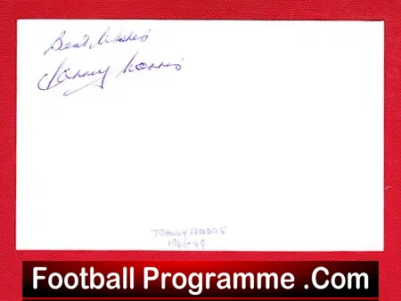 Manchester United Johnny Morris Autograph Signed 1946 – 1949
