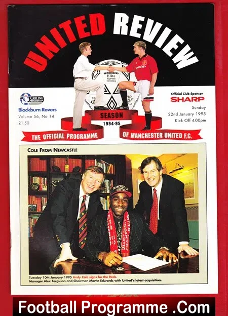 Manchester United v Blackburn Rovers 1995 – Andy Cole First 1st