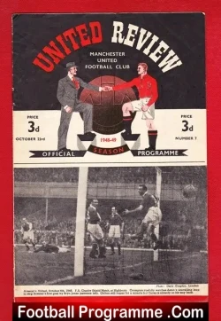 Manchester United v Burnley 1948 - football programme