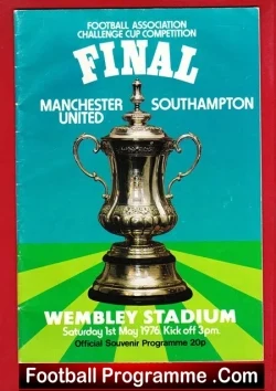 Manchester United v Southampton 1976 - FA Cup Final SIGNED