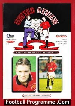 Manchester United v Southampton 1995 - 15 Seconds Goal - football programme
