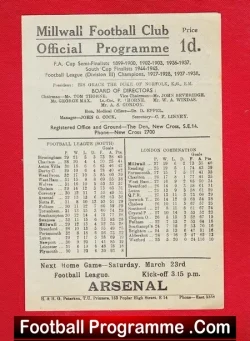 Millwall v Aston Villa 1946