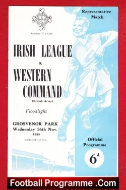 Northern Ireland League v Western Command 1955 – British Army