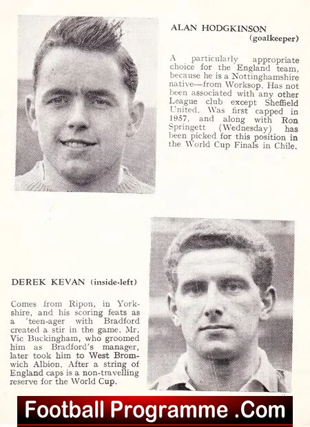 Notts County v England X1 1962 - Centenary Souvenir Programme