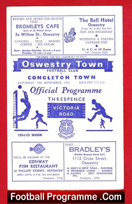 Oswestry Town v Congleton Town 1964