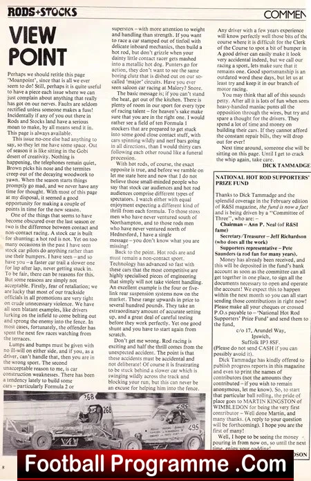 Rods And Stocks International Stock Car Magazine 1981