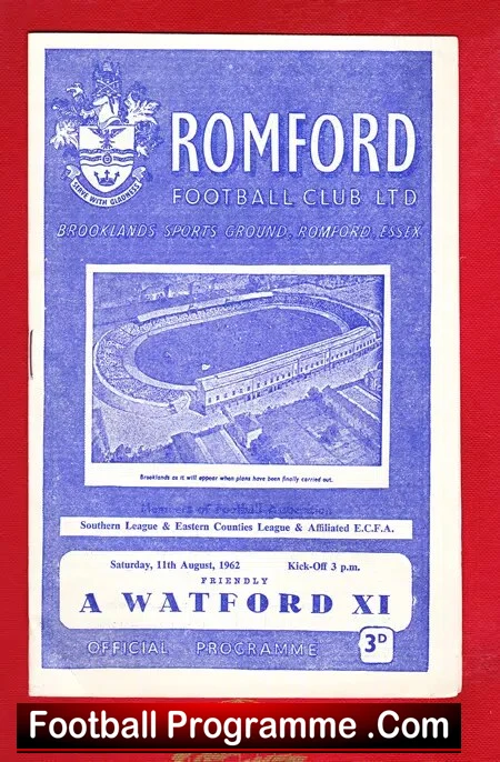 Romford v Watford 1962 – Friendly Match