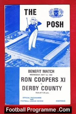 Ron Cooper Testimonial Benefit Match Peterborough United 1968 - football programme