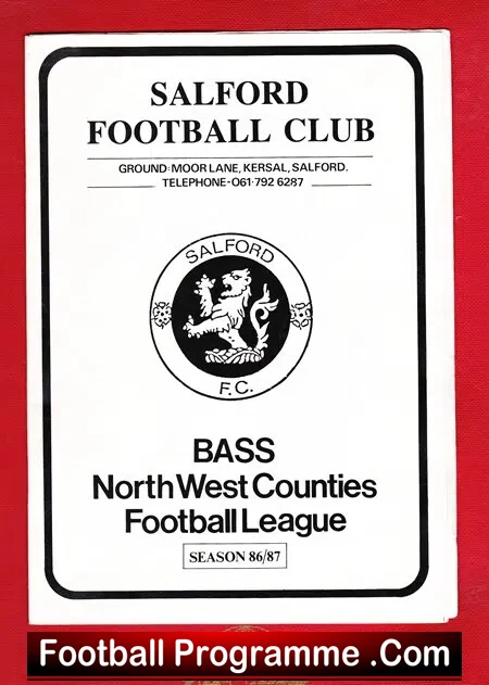 Salford City v Nelson 1986