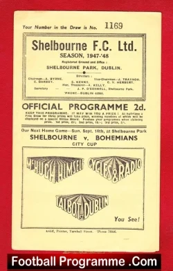 Shelbourne v Bohemian 1947 – Ireland Irish