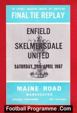 Skelmersdale United v Enfield 1967 - Amateur Cup Final Replay - football programme
