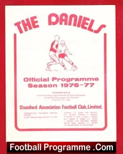 Stamford v Peterborough United 1976 - Pre Season Friendly - football programme