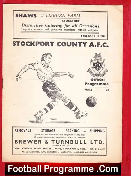 Stockport County v Gateshead 1954