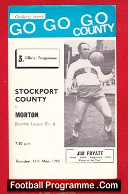 Stockport County v Morton 1968 - Friendly Match