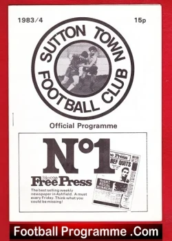 Sutton Town v Al-Hilal 1983 - Saudi Arabia Friendly Match - football programme