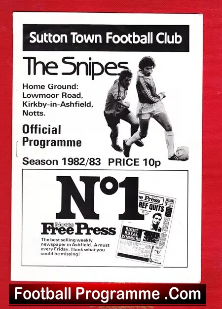 Sutton Town v Hucknall Rolls Royce 1982