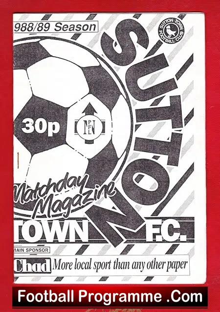 Sutton Town v M V Teversal 1988 – Notts Senior Cup