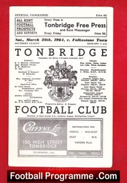 Tonbridge v Folkestone Town 1964