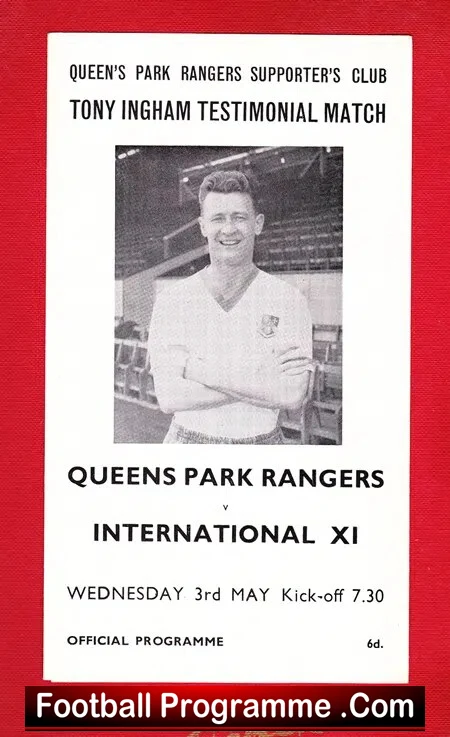 Tony Ingham Testimonial Benefit Match Queens Park Rangers QPR