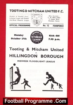 Tooting Mitcham United v Hillingdon Borough 1966