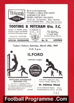 Tooting Mitcham United v Ilford 1969