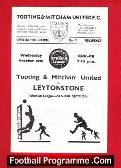Tooting Mitcham United v Leytonstone 1966