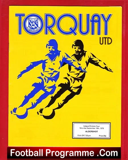 Torquay United v Aldershot 1978
