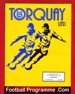 Torquay United v Aldershot 1978
