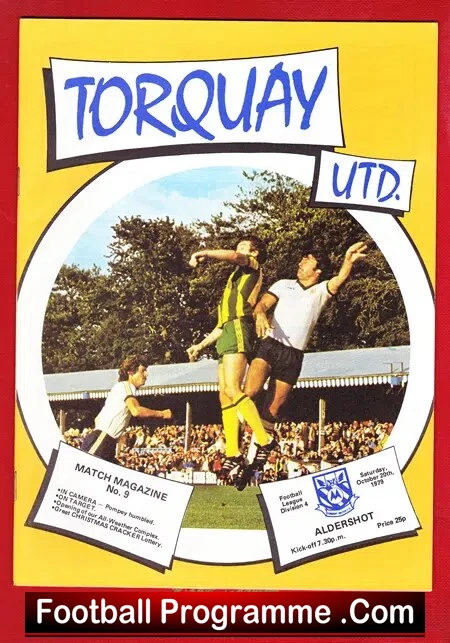 Torquay United v Aldershot 1979