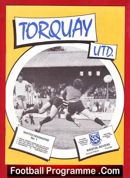 Torquay United v Bristol Rovers 1979 – League Cup