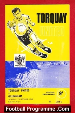 Torquay United v Gillingham 1968