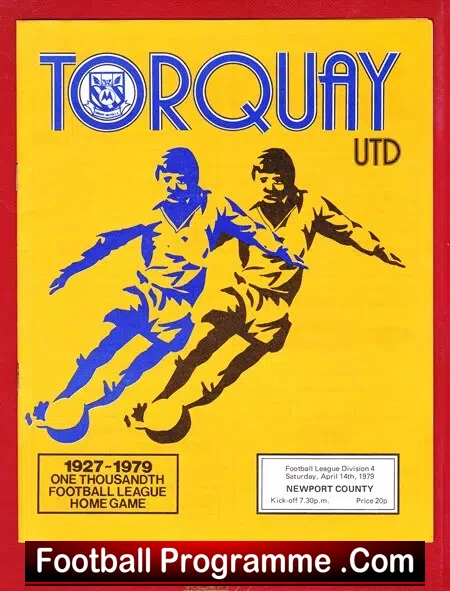 Torquay United v Newport County 1979
