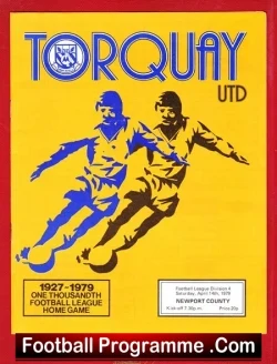 Torquay United v Newport County 1979