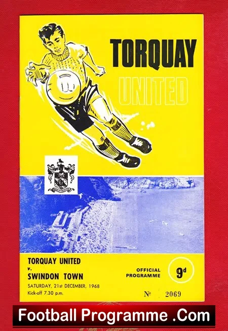 Torquay United v Swindon Town 1968
