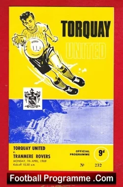 Torquay United v Tranmere Rovers 1969