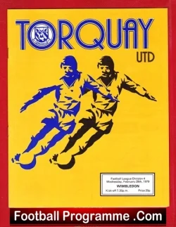 Torquay United v Wimbledon 1979